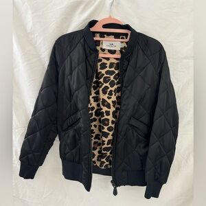 Coach bomber jacket with cheetah print